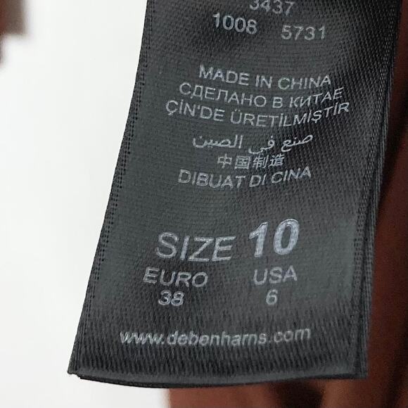 NWOT BEN DE LISI Dress US 6 Black Maxi Boat-Neck Cross Ruch Slit Side Stretch - Picture 9 of 14